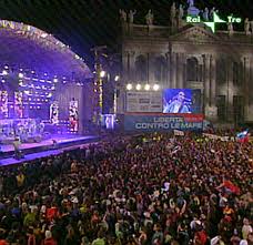 Concerto Primo maggio: sotto la pioggia settecentomila presenze