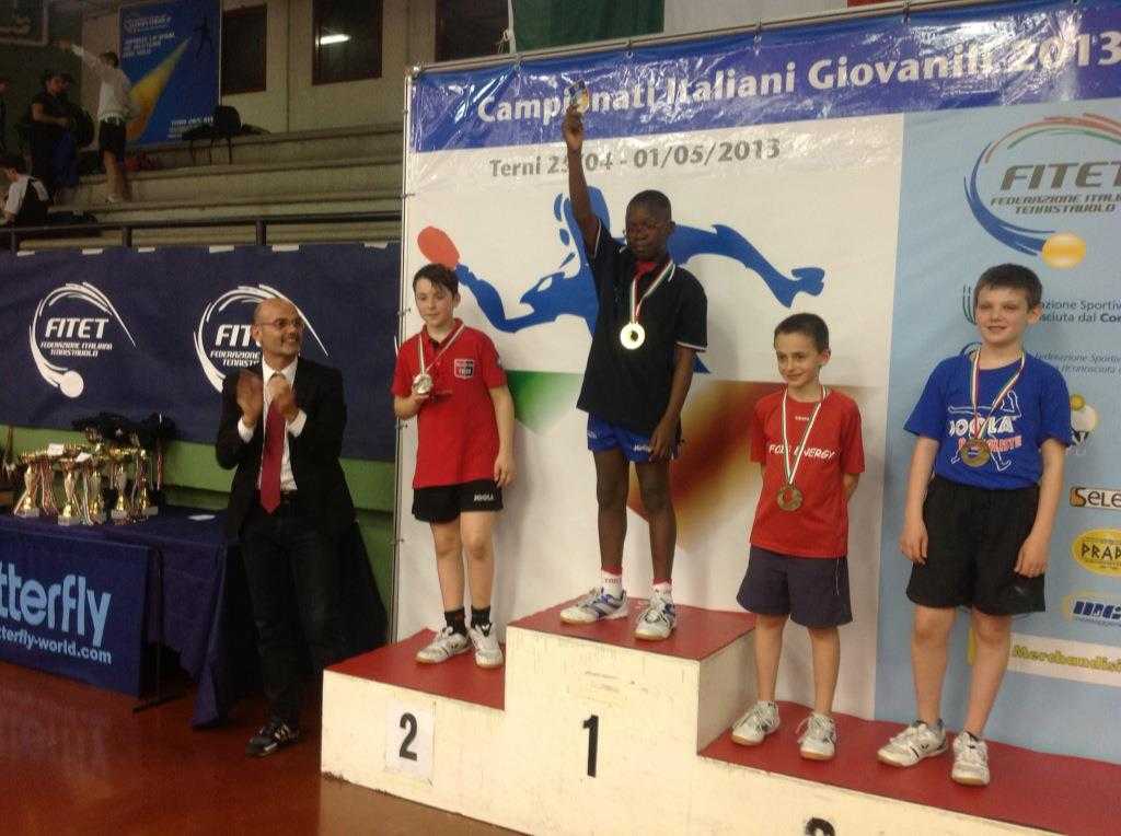Tennistavolo: Jhonny Oyebode regala alla Marcozzi Cagliari il quarto oro agli italiani giovanili