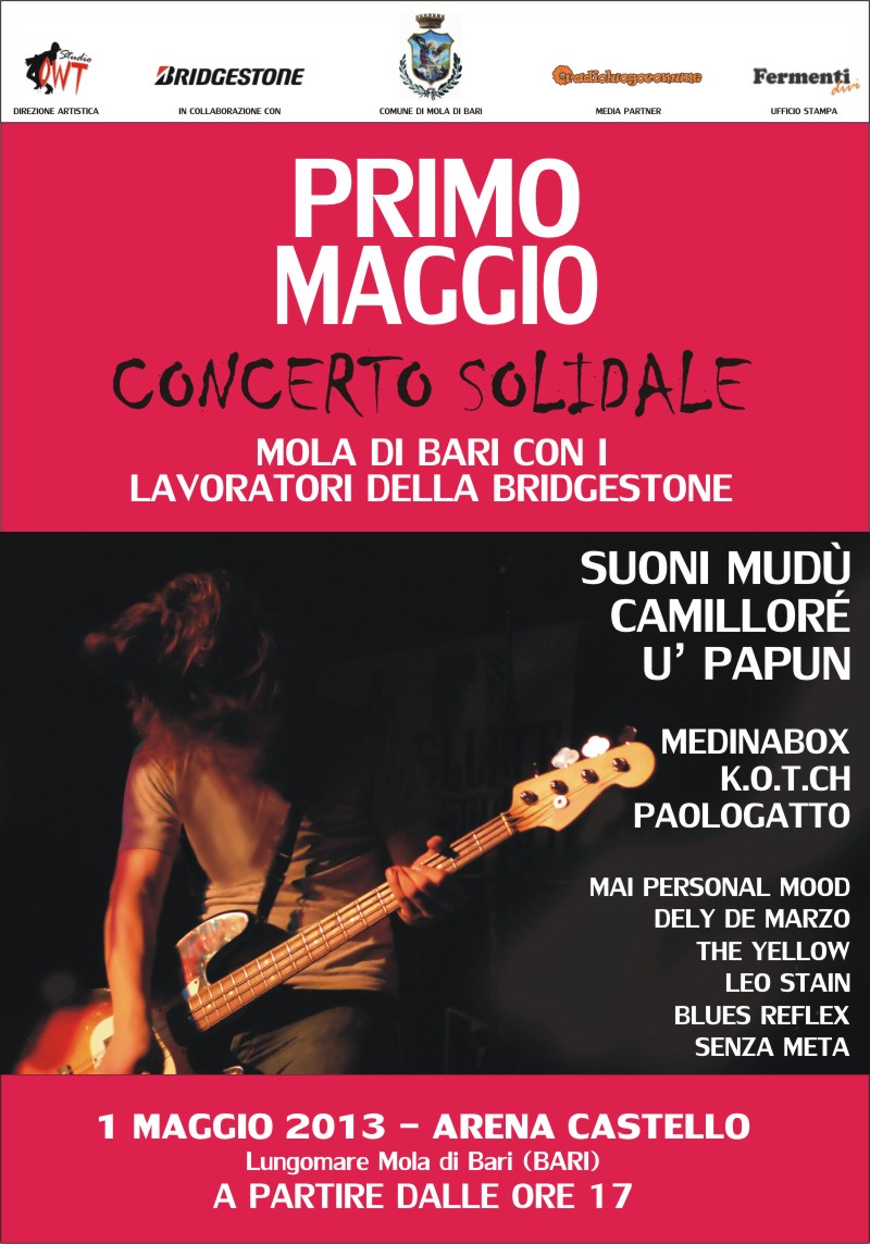 "Concerto solidale" del primo maggio. Mola di Bari, palme e festa