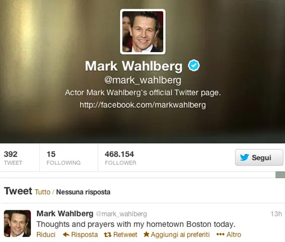 Le star di Hollywood solidali a Boston con un "tweet"