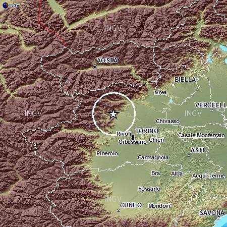 Piemonte: scossa di terremoto 2.7 nel torinese