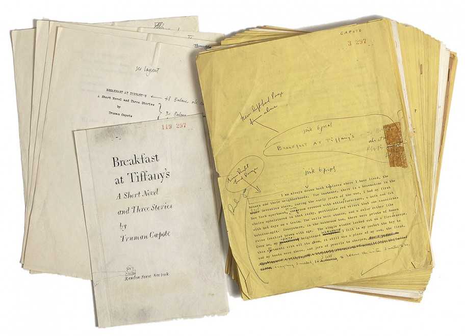 Colazione da Tiffany: all'asta il manoscritto originale di Truman Capote