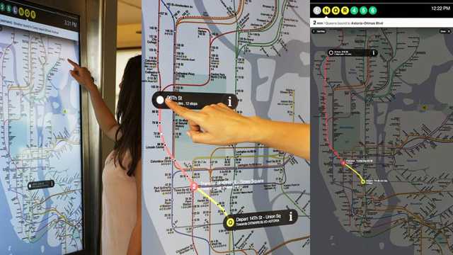 New York: mappe touch interattive nella metro per informare i viaggiatori