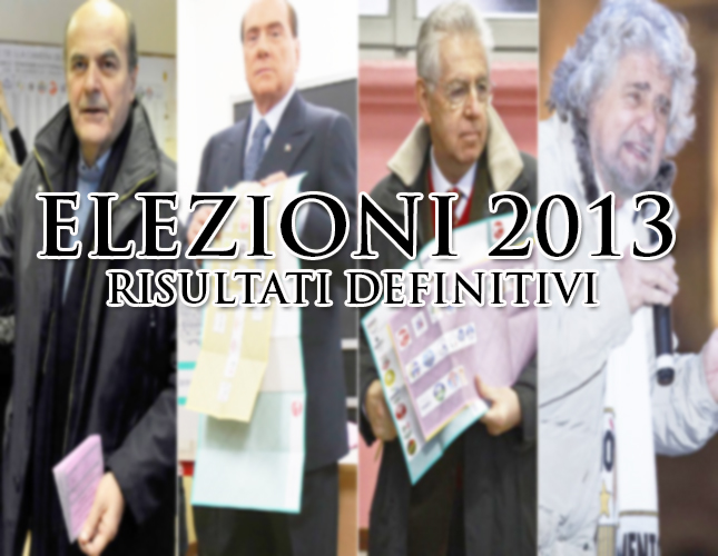 Elezioni 2013: i dati definitivi di Camera e Senato