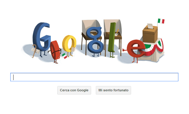 Google dedica il "doodle" alle elezioni italiane