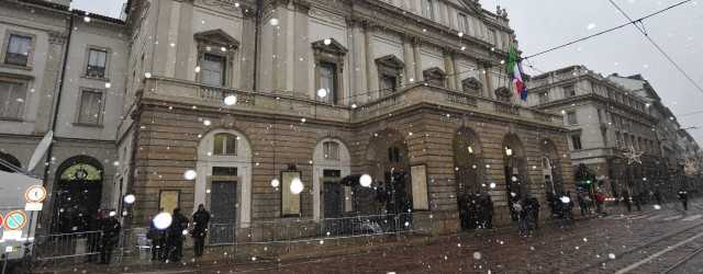 Prima Scala, tra neve e proteste