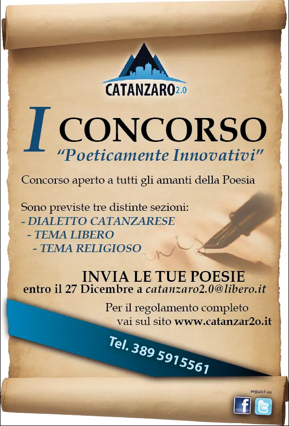 Catanzaro 2.0 lancia un bel concorso di poesia