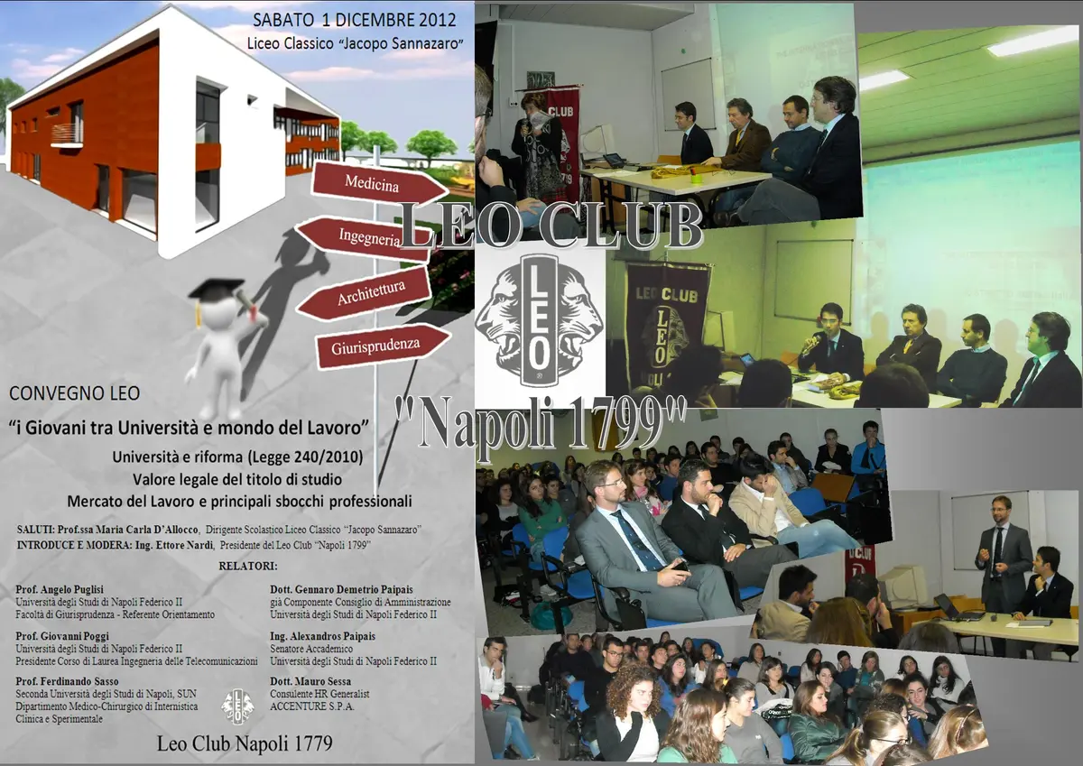 Convegno Leo club "Napoli 1799": i giovani tra universita' e mondo del lavoro