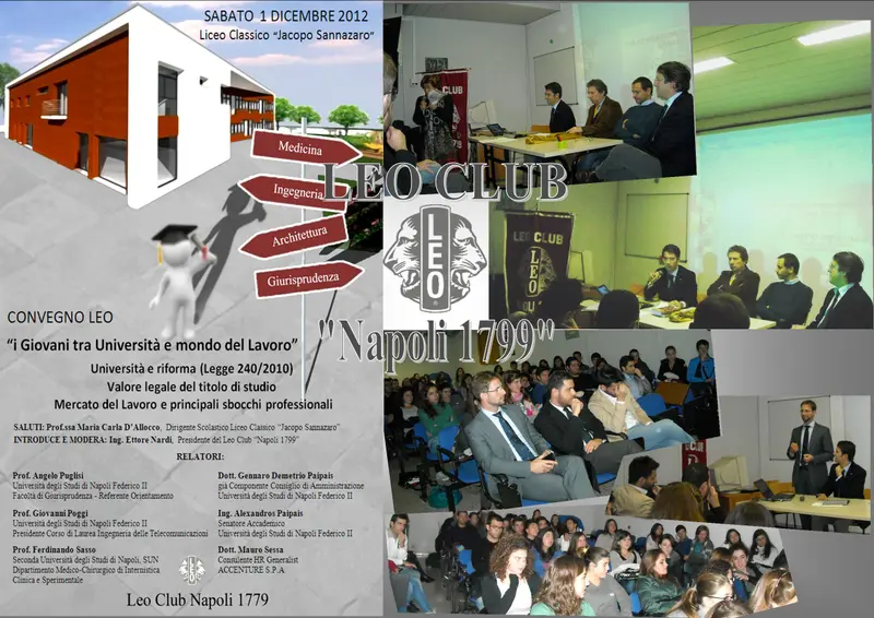 Convegno Leo club "Napoli 1799": i giovani tra universita' e mondo del lavoro