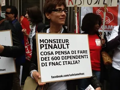 Fnac: 6 novembre sciopero nazionale e presidio a Piazza Affari
