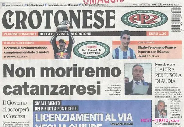Gennaro Riccio, consigliere comune di Catanzaro, interviene su riduzione delle province in Calabria