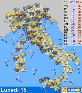 Ciclone "Cleopatra", allarme meteo in sei Regioni