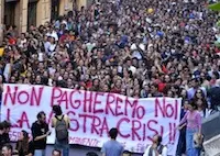 Roma, studenti in piazza per il proprio futuro