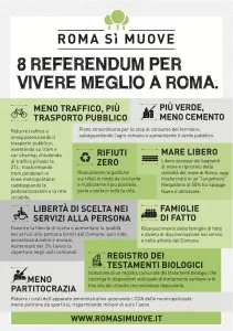 Referendum a Roma, ancora quattro giorni per la raccolta firme