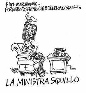 "Ministra squillo": la vignetta che ha fatto infuriare Elsa Fornero