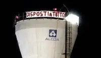 Alcoa, allarme telefonata anonima, trovato pacco bomba