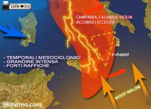 Meteo: Ecco il giorno di Poppea, lunedì e martedi l'apice del maltempo