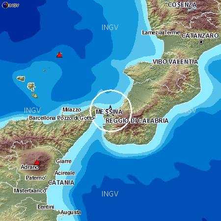 Stretto di Messina, scossa di terremoto nella notte