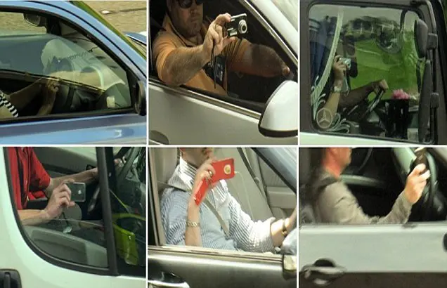 Sicurezza stradale e distrazioni al volante. Fotocamere per riprendere paesaggi o incidenti