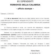 80 ex dipendenti delle Ferrovie della Calabria