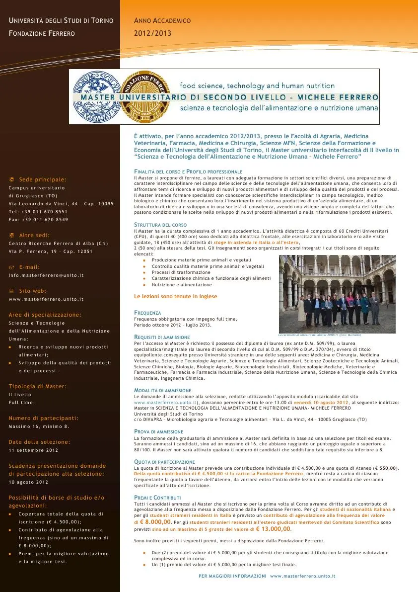 Assunzioni alla Ferrero dopo il Master