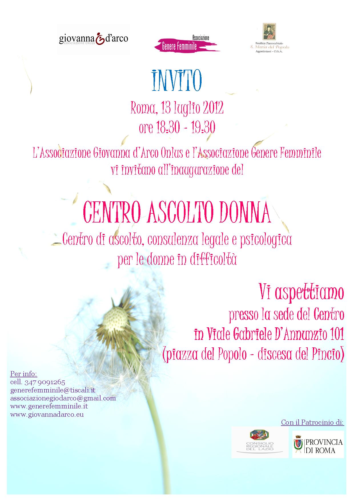 Nasce il "Centro Ascolto Donna"