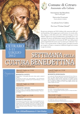 La settimana della cultura benedettina