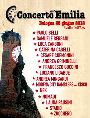 Tutto pronto per l'evento benefico "Concerto per l'Emilia"