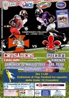 Football Americano: I Crusaders Cagliari ospitano i Guelfi  nel campionato di A2