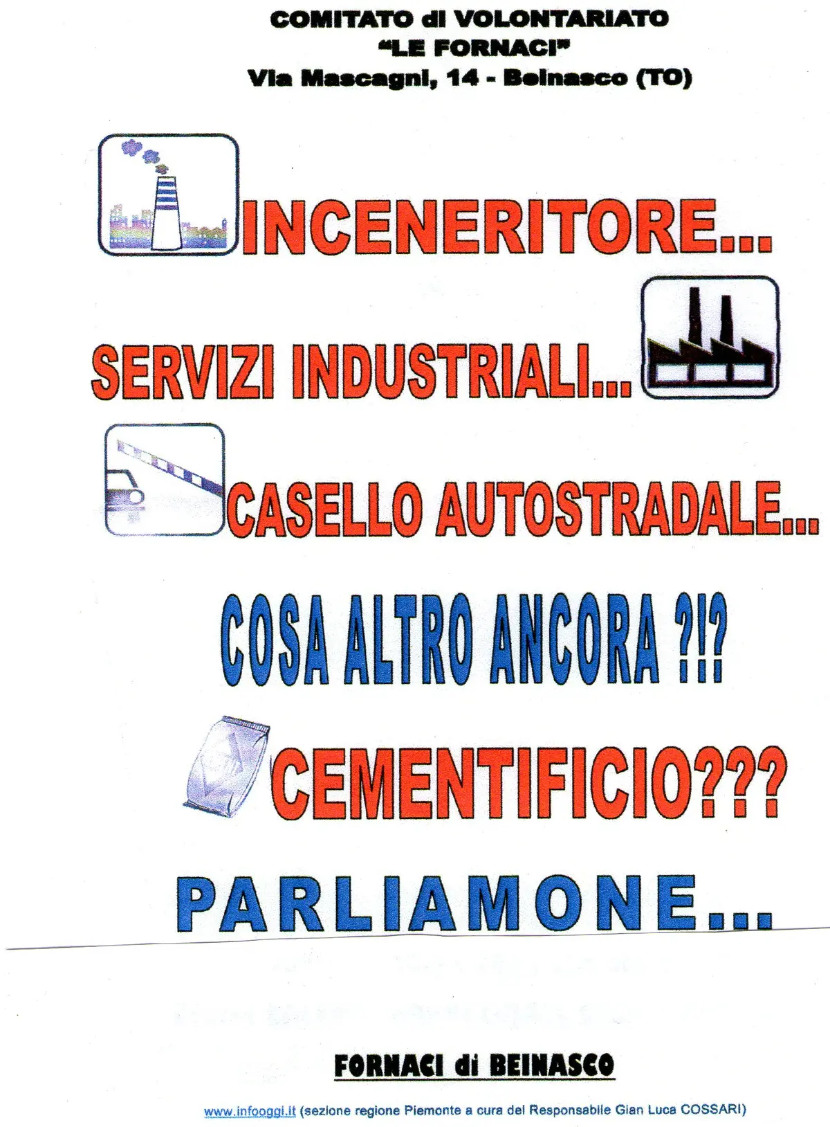 Il Sindaco Piazza al tavolo del Comitato "Le Fornaci"