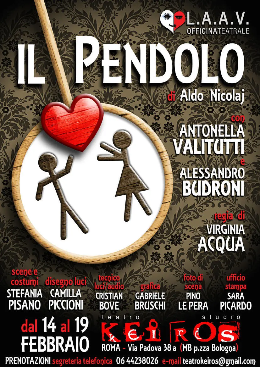 Roma l'Officina teatrale LAAV presenta: il PENDOLO