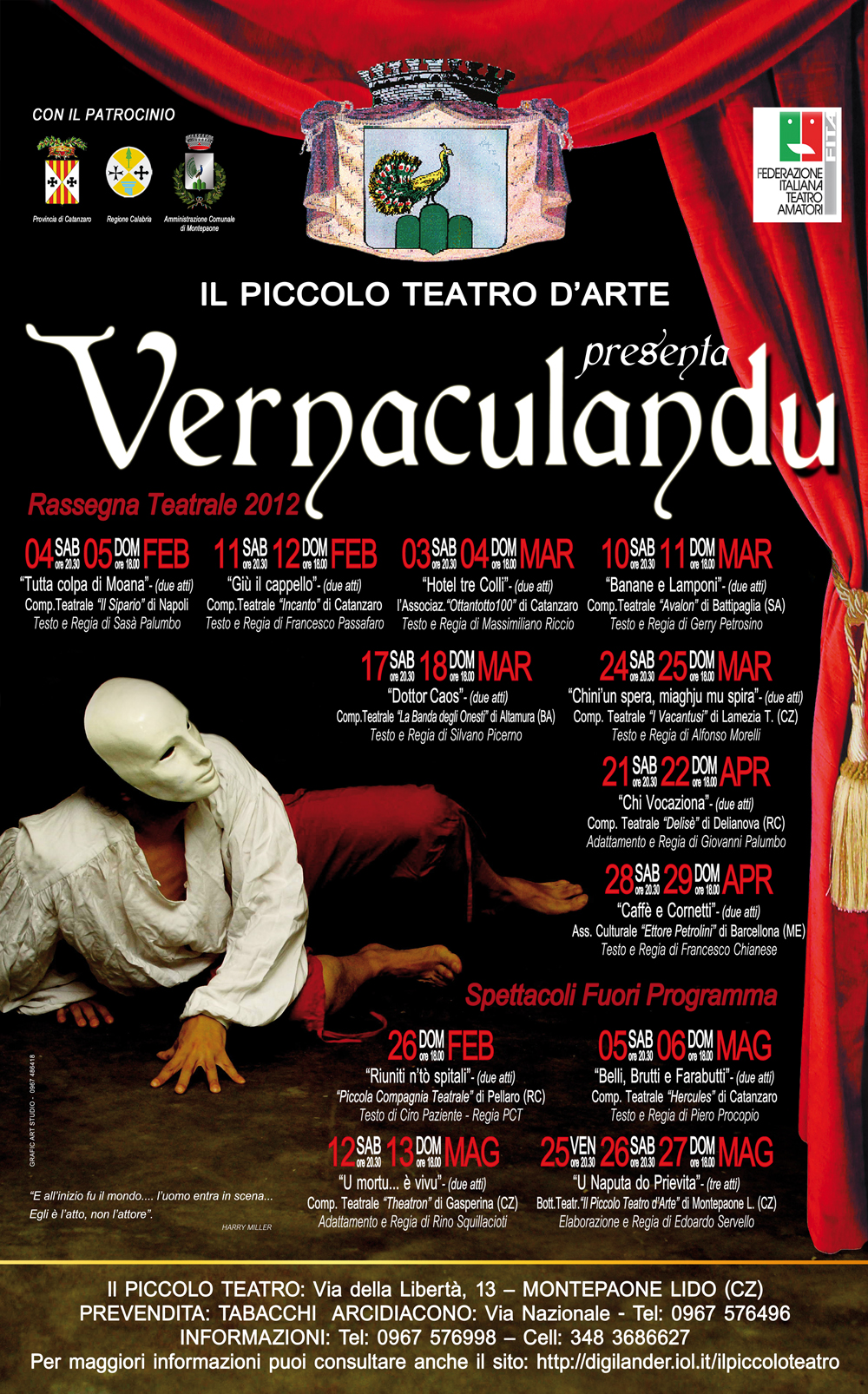 Montepaone (Cz) Avvio Rassegna Teatrale 2012