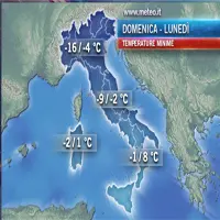 Il Buran Siberiano sposta il suo alito gelido al Sud