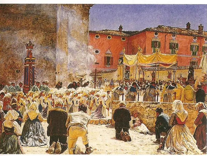 La processione "riverisce" la casa del boss e il Sindaco se ne va