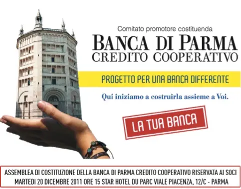 La Banca di Parma è ufficialmente nata