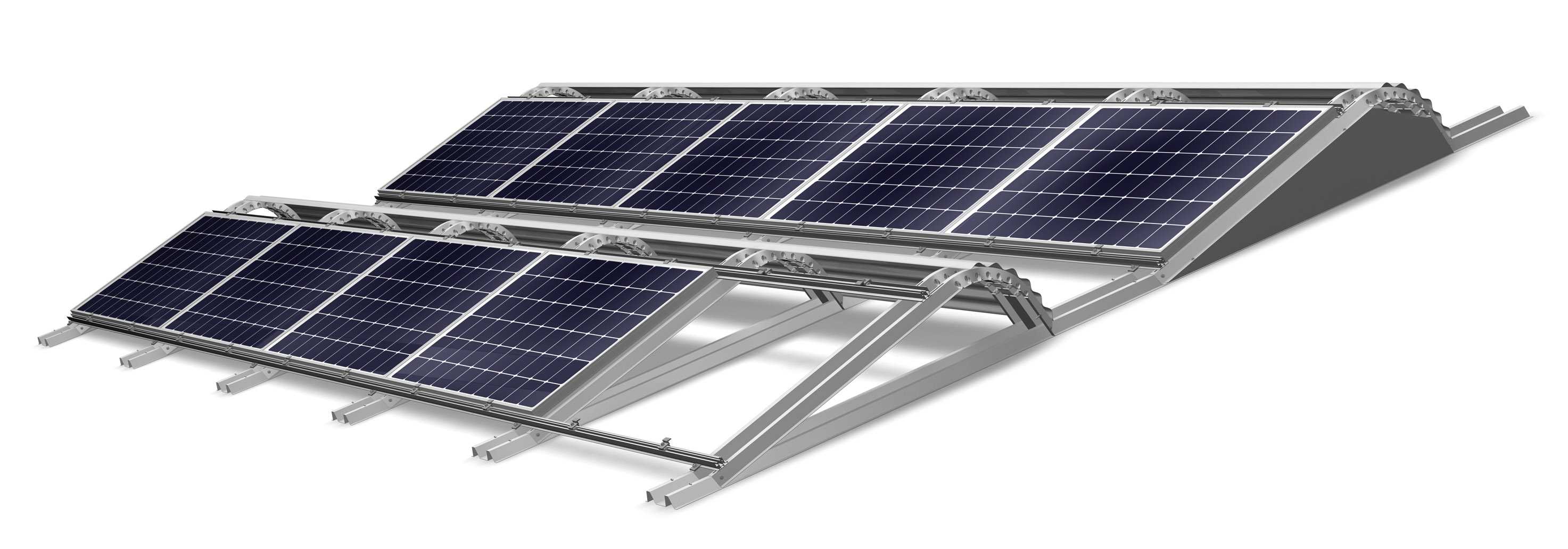 Conergy presenta il nuovo sistema di montaggio SolarFamulus Air: l'ingegneria aerea per tetti piani