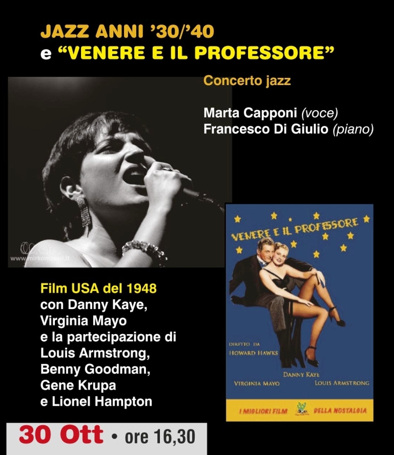 A "Cin'è musica concerto" il grande jazz degli anni '30 e '40