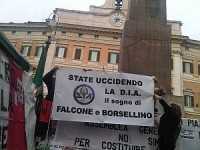 Manifestazione agenti Dia: "Il governo uccide il progetto di Falcone e Borsellino"