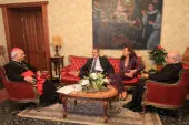 Catanzaro Michele Traversa e Wanda Ferro  hanno incontrato il vescovo mons. Bertolone