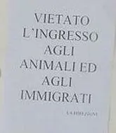 In un bar della capitale vietato l'ingresso a animali e immigrati