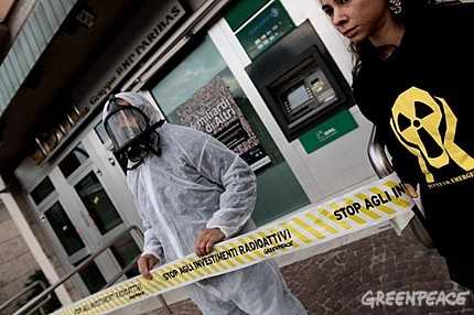 Greenpeace: "BNP Paribas-Bnl finanzia il nucleare con tecnologia 'Chernobyl' "