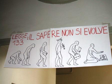 Presidio a Montecitorio degli studenti universitari: no al ddl Gelmini