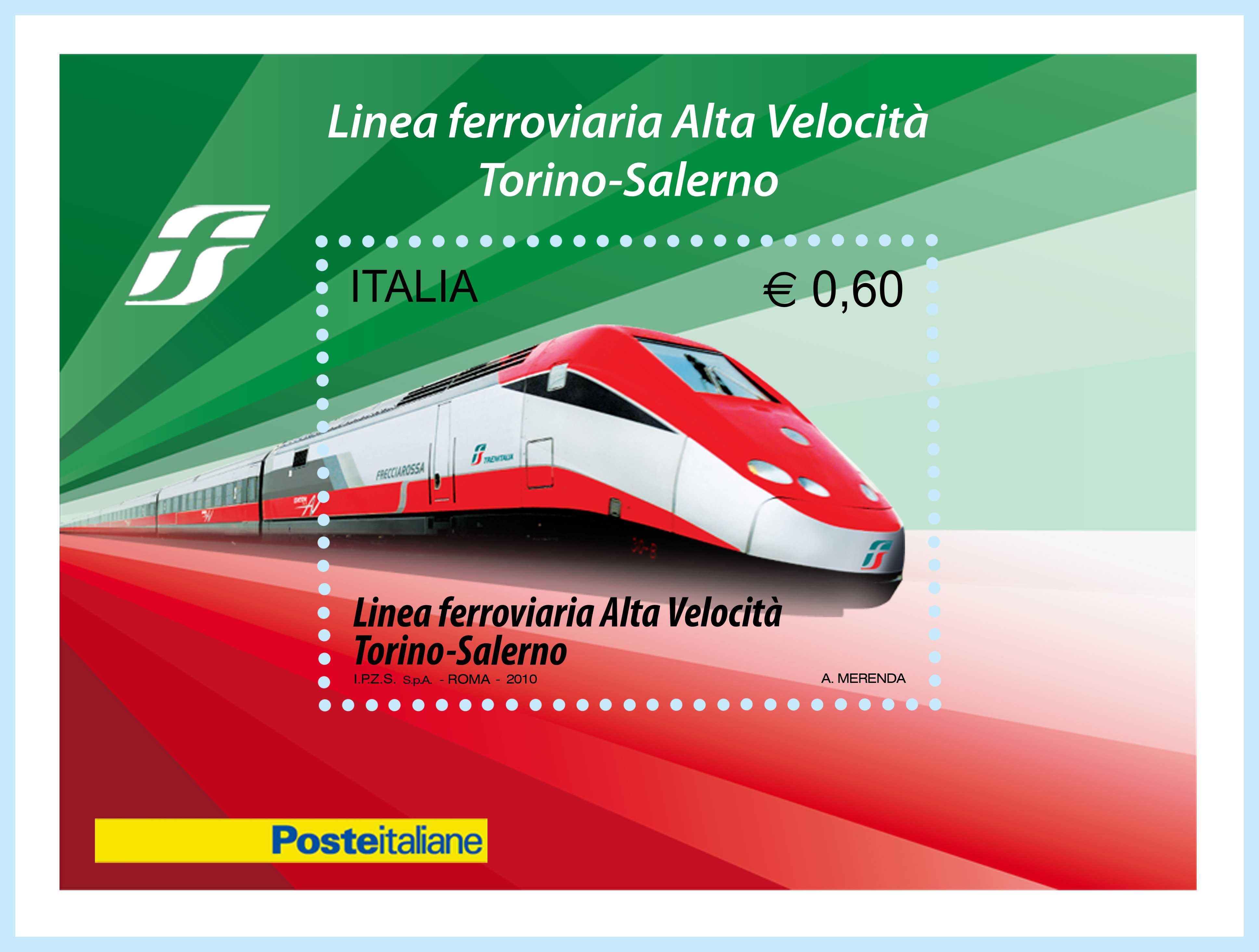 FS: presentato a Napolitano, francobollo celebrativo altà velocità italiana