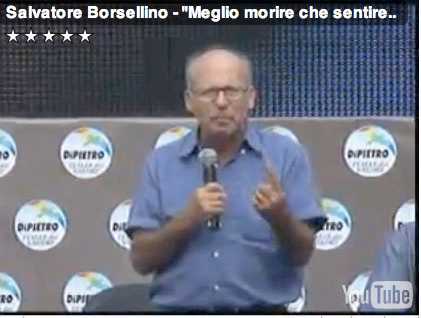 Borsellino: Berlusconi incantatore di serpenti [VIDEO]