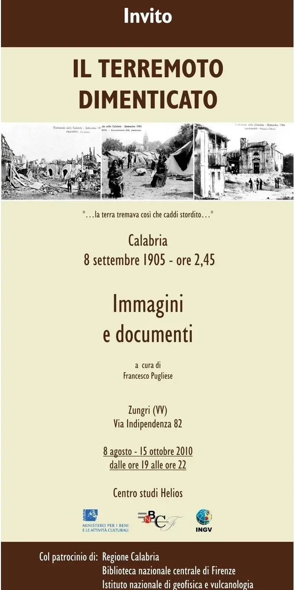 A Zungri una mostra ricorda il terremoto dimenticato del 1905