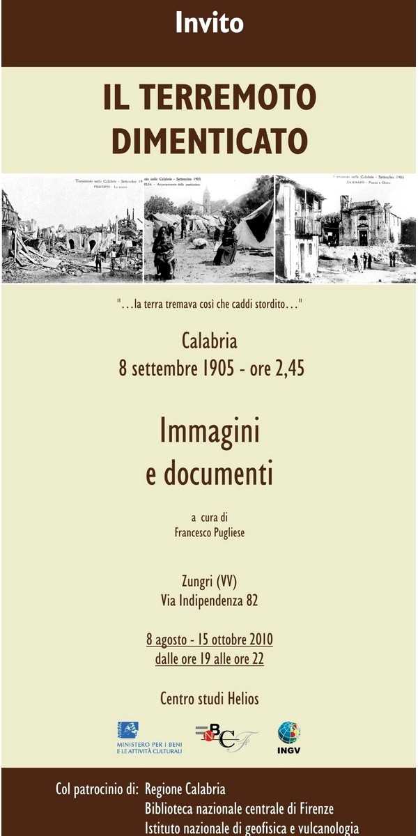 A Zungri una mostra ricorda il terremoto dimenticato del 1905