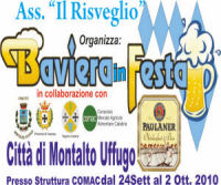 Baviera in festa a Montalto Uffugo organizzata dall'ass. "Il Risveglio" dal 24 sett. Al 02 ott. 2010