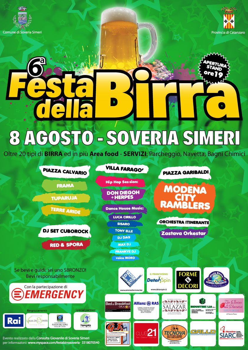 "Festa della birra", musica e birra a fiumi a Soveria Simeri (CZ)