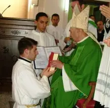 Mons. Bux conferirà il ministero dell'Accolitato al giovane  seminarista Gaudioso Mercuri