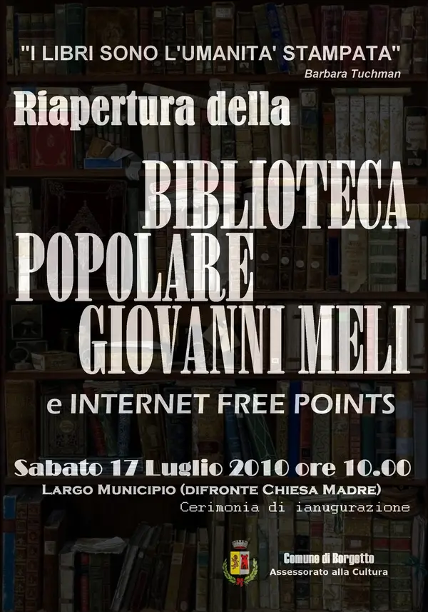 Riapertura della biblioteca di Borgetto